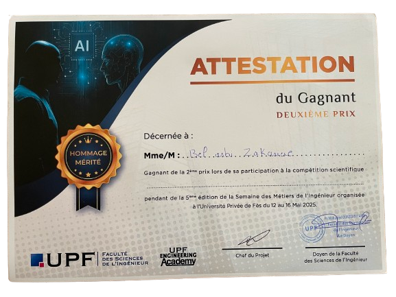 UPF Robotics Competition Certificate